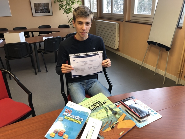 Deuxième prix : Gautier Audhuy du lycée Saint Joseph de Reims