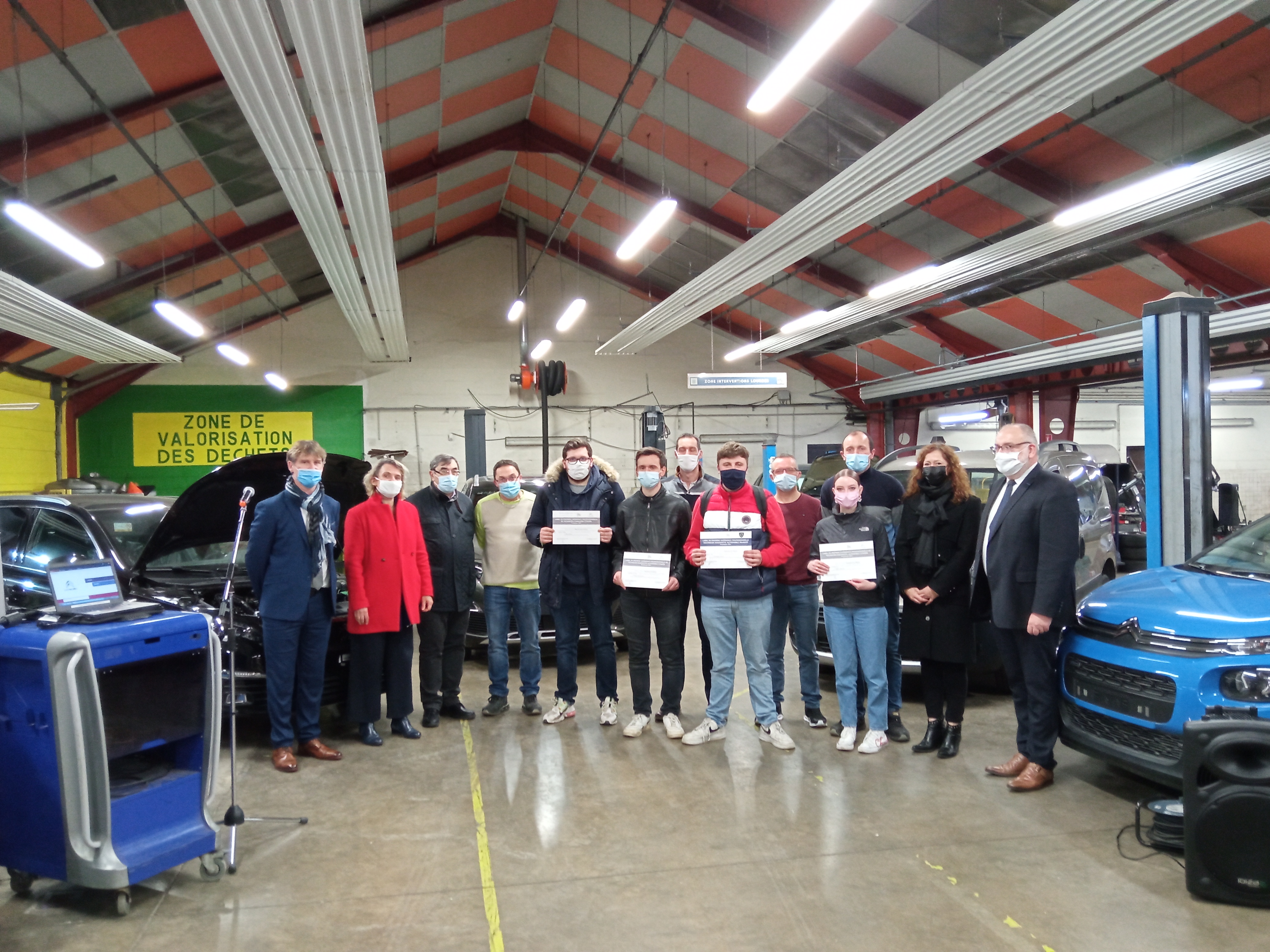 Remise des labels Stellantis - lycée professionnel JB Clément