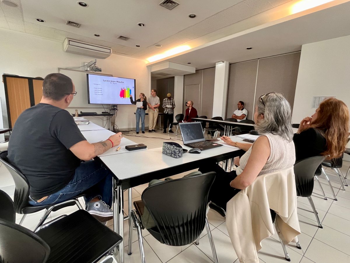 Présentation de l'un des logos O.A.S.I.S. finaliste devant le comité de sélection - DSDEN des Ardennes