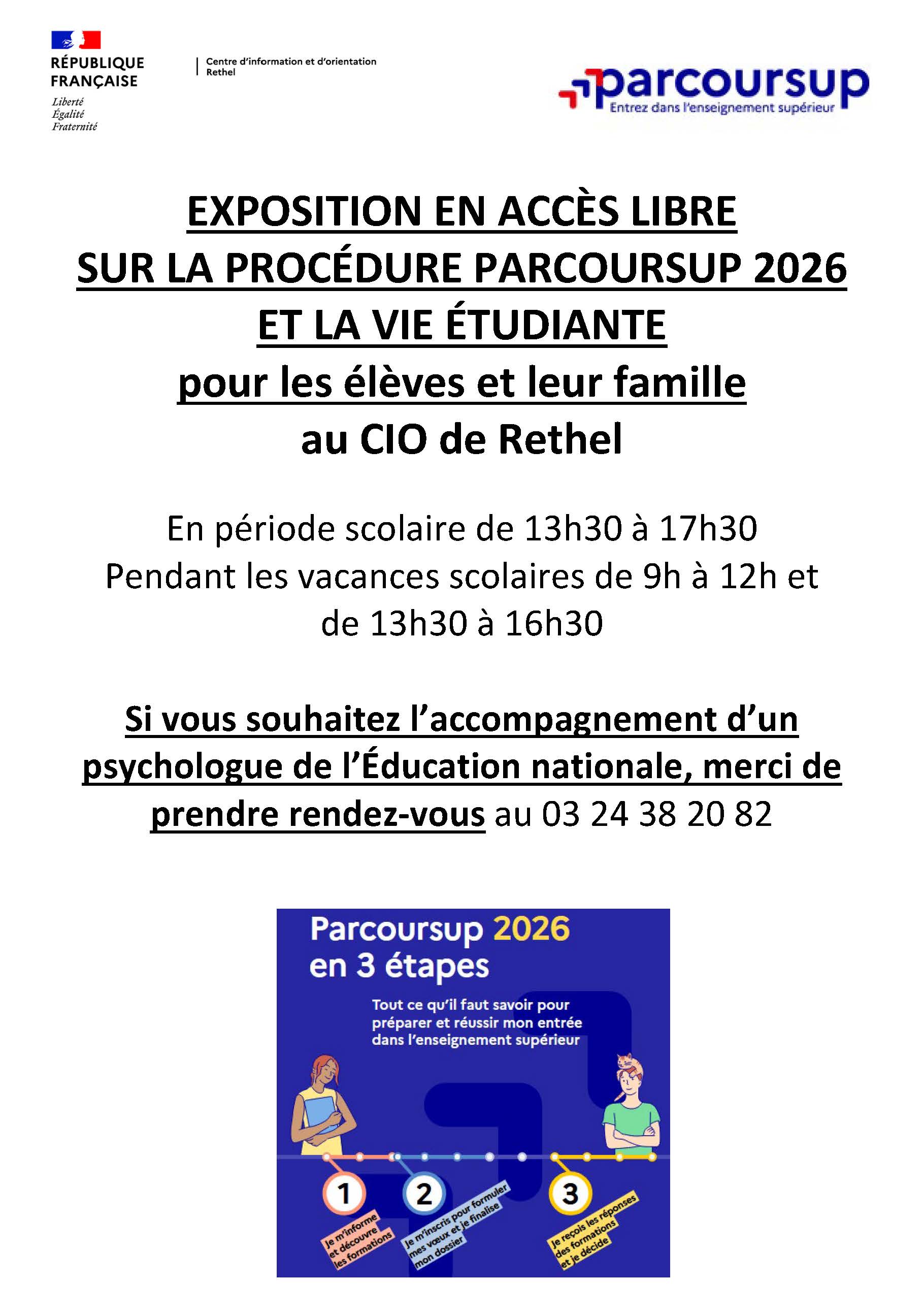 Affiche - expo parcoursup CIO Rethel