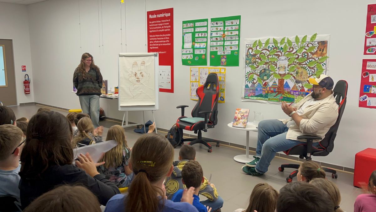 Prix BD Jeunesse Cabaret Vert 2026 - rencontre avec le scénariste et l'illustratrice d'Etincelle