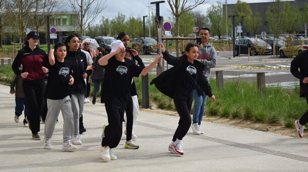 Arrivée de la flamme académique dans l'Aube